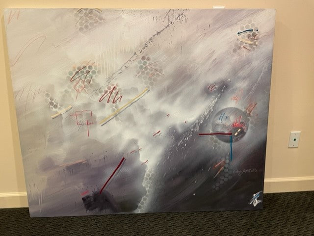 Doug Eisman 1985 Space Abstract Painting MA133-54