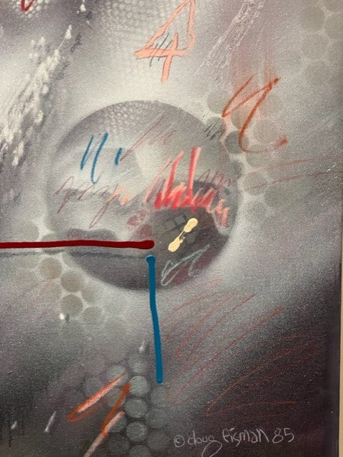 Doug Eisman 1985 Space Abstract Painting MA133-54