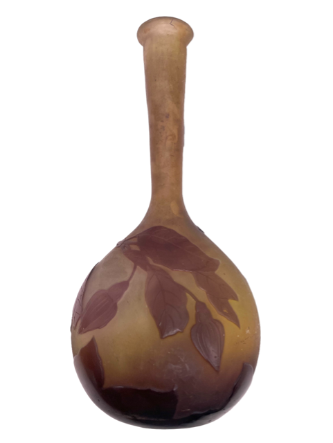 Emile Gallé French Art Nouveau Cameo Glass Vase c1900 SK92a-29