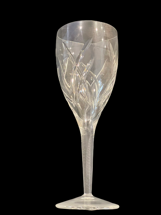 Pair John Rocha Crystal 10"H Waterford Goblet Water Wine Glasses JS45-11701