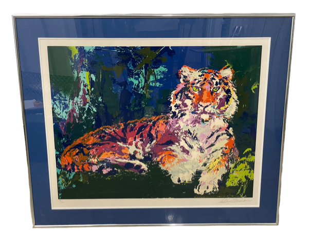 Leroy Neiman Caspian Tiger Pencil Signed Framed & Numbered KS83-2