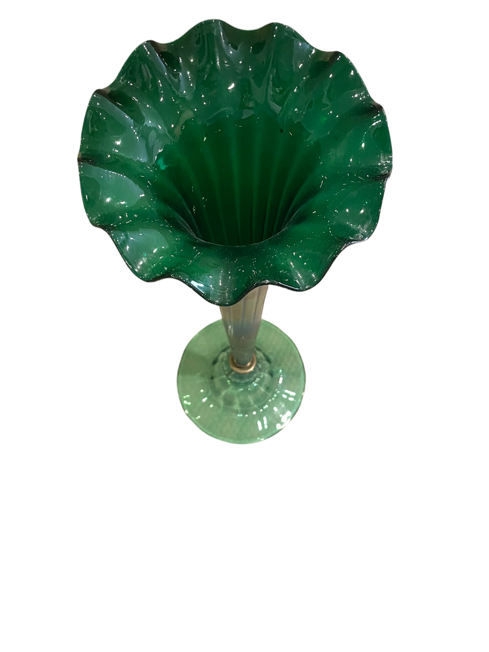 Very Large Favrile attributed to Tiffany Carnival Glass Tulip Shape Floor Vase JS45-11702