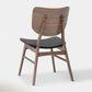 Hoft Home Set of 2 Anders Dining Chairs - Black Leather & Walnut FFE-1537