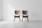 Hoft Home Set of 2 Anders Dining Chairs - Black Leather & Walnut FFE-1537