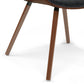 Malden Bentwood Dining Chair with Wood Back in Black Vegan Faux Leather FFW-890
