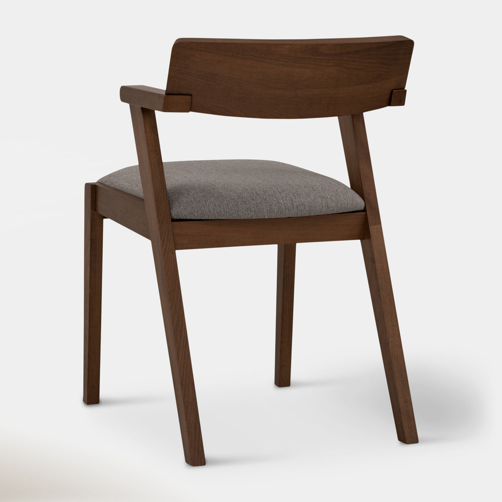 Pair (2) Set of 2 Zola Dining Chairs - Light Grey & Walnut (2 Pr Avail) FFE-1442