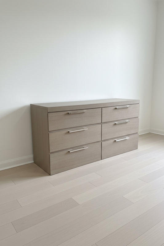 Universal Furniture Smartstuff Modern Classic Grey 6 Drawer Wood Dresser MB1-58