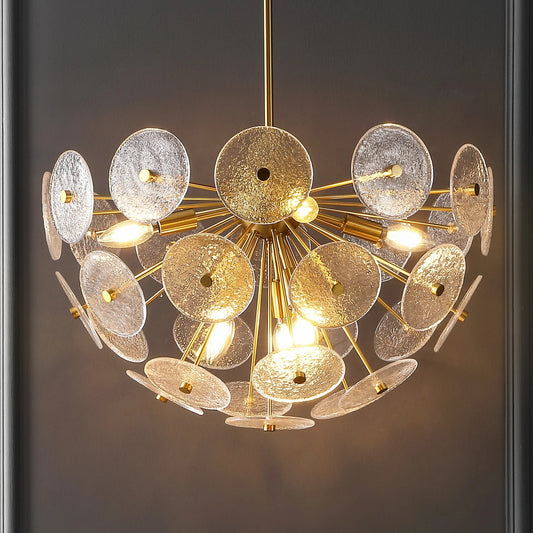 SAFAVIEH Miri 24 inch Brass Metal Pendant Light with Shade FFW-1027