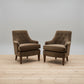 Pair of Sherrill Tufted Back Upholstered Accent Chairs in Moss Green EJ276-2