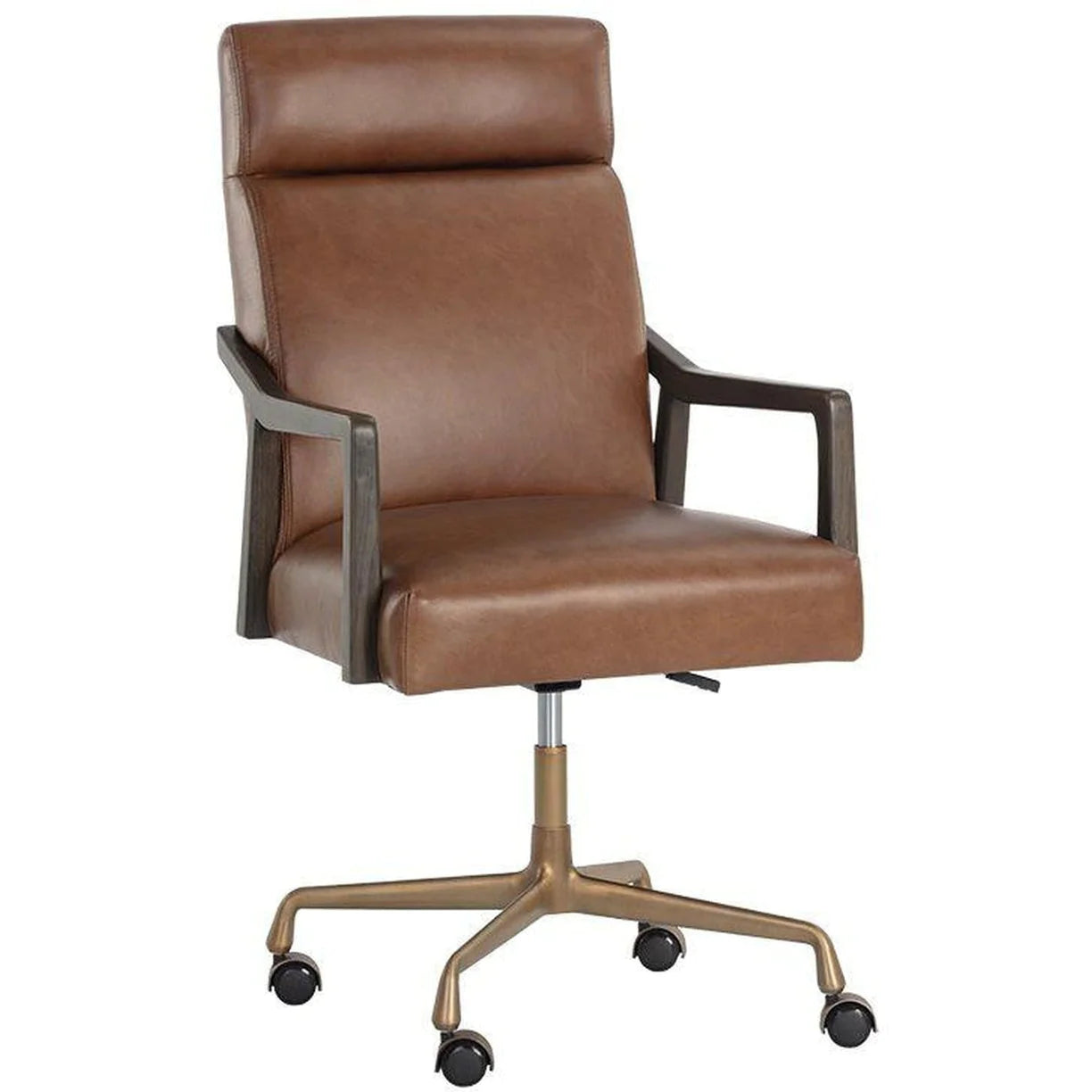 Sunpan Collin Office Chair Shalimar Tobacco Leather BL137-05