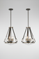 Minka Lavery Eden Valley 5 Light 22" Wide Pendant with Clear Glass Smoked Iron / Aged Gold Lifestyle Damp Location Pendant with Canopy Semi-flush Minka Lavery Eden Valley 5 Light Pendant Chandelier Light Fixture FFE-1406