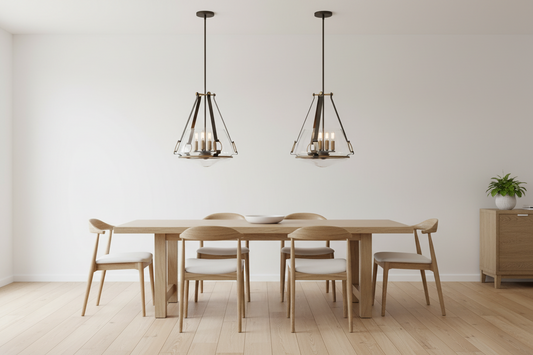 Minka Lavery Eden Valley 5 Light 22" Wide Pendant with Clear Glass Smoked Iron / Aged Gold Lifestyle Damp Location Pendant with Canopy Semi-flush Minka Lavery Eden Valley 5 Light Pendant Chandelier Light Fixture FFE-1406