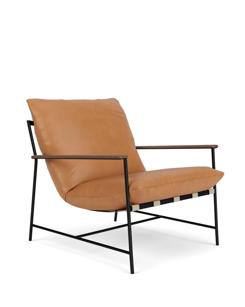 Denver Modern Vail Lounge Chair & Ottoman Saddle Leather FFE-1071