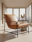 Denver Modern Vail Lounge Chair & Ottoman Saddle Leather FFE-1071