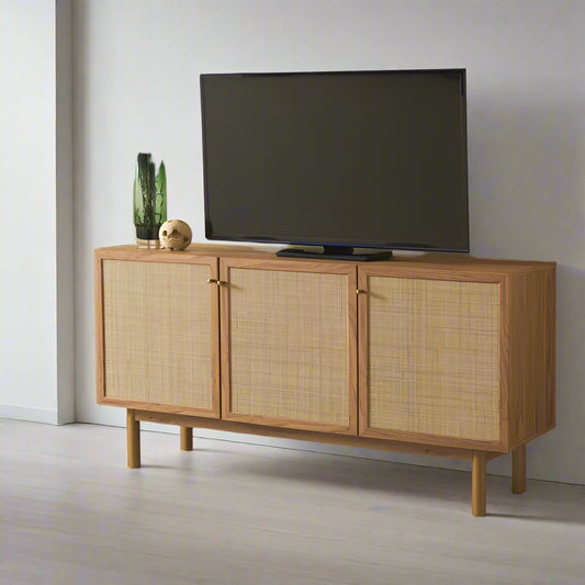 Safavieh Aino 3 Door Sideboard / Media Stand - Oak / Natural(2 Avail) FFE-1047