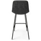 Jolie 28" Bar Stools (2) in Distressed Charcoal Grey Vegan Faux Leather FFW-901