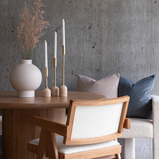 Renwil CAN184 Vesta Satin Brass Tapered Candle Holder Set of 3 FFE-1275