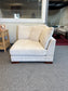 Corduroy Beige Corner Sofa Chair Couch FFE-1425