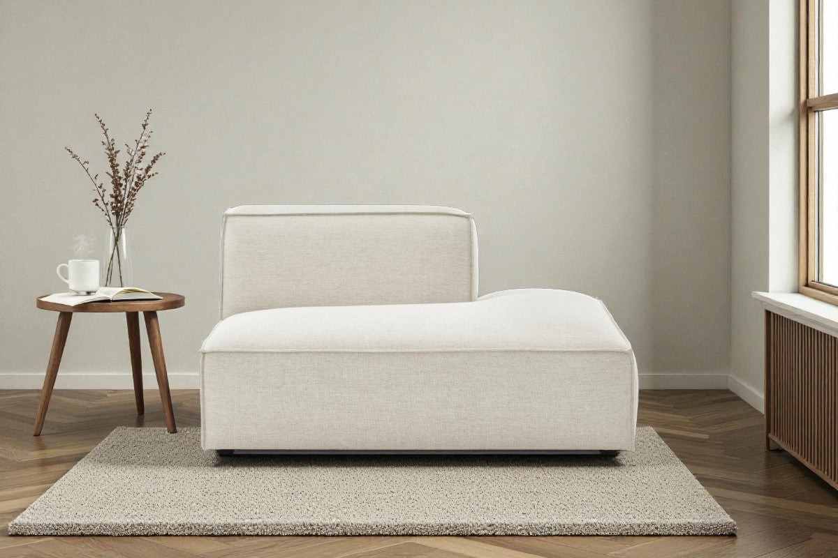 Castery Jonathan Right Chaise Sofa Couch Performance Creamy White FFE-1098