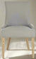 Pair Safavieh Lester Sloped Arm Chevron Dining Chairs Granite/White Wash FFE258-212