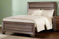 Kauffman Eastern King Oak Grain Panel Bed Washed Taupe FFE258-82