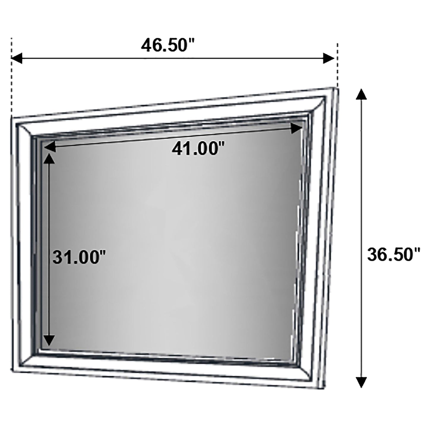 Coaster White Miranda Mirror FFE-1239