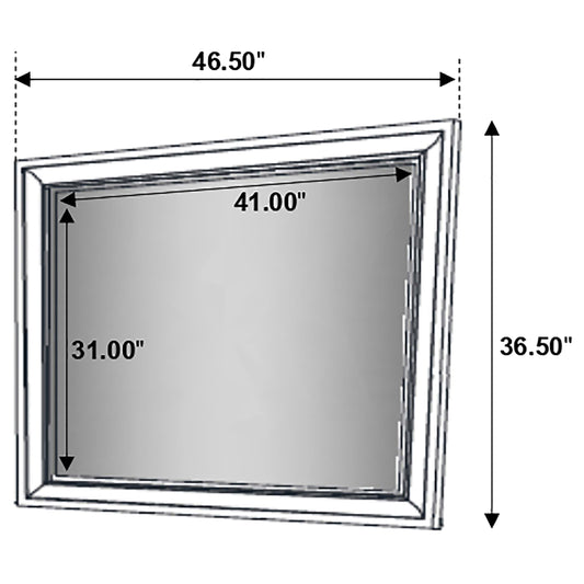 Coaster White Miranda Mirror FFE-1239