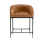AH Home Osbourne Barrel Back Russet Brown Leather Counter Stool FFE-1532