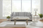 Modus Ariela Natural Travertine Coffee Table with Bronze Metal Base FFE-1525