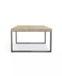 Modus Ariela Natural Travertine Coffee Table with Bronze Metal Base FFE-1525