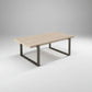 Modus Ariela Natural Travertine Coffee Table with Bronze Metal Base FFE-1525