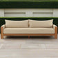 Four Hands Duvall Natural Teak Sofa with Casa Cream Cushion FFE-780