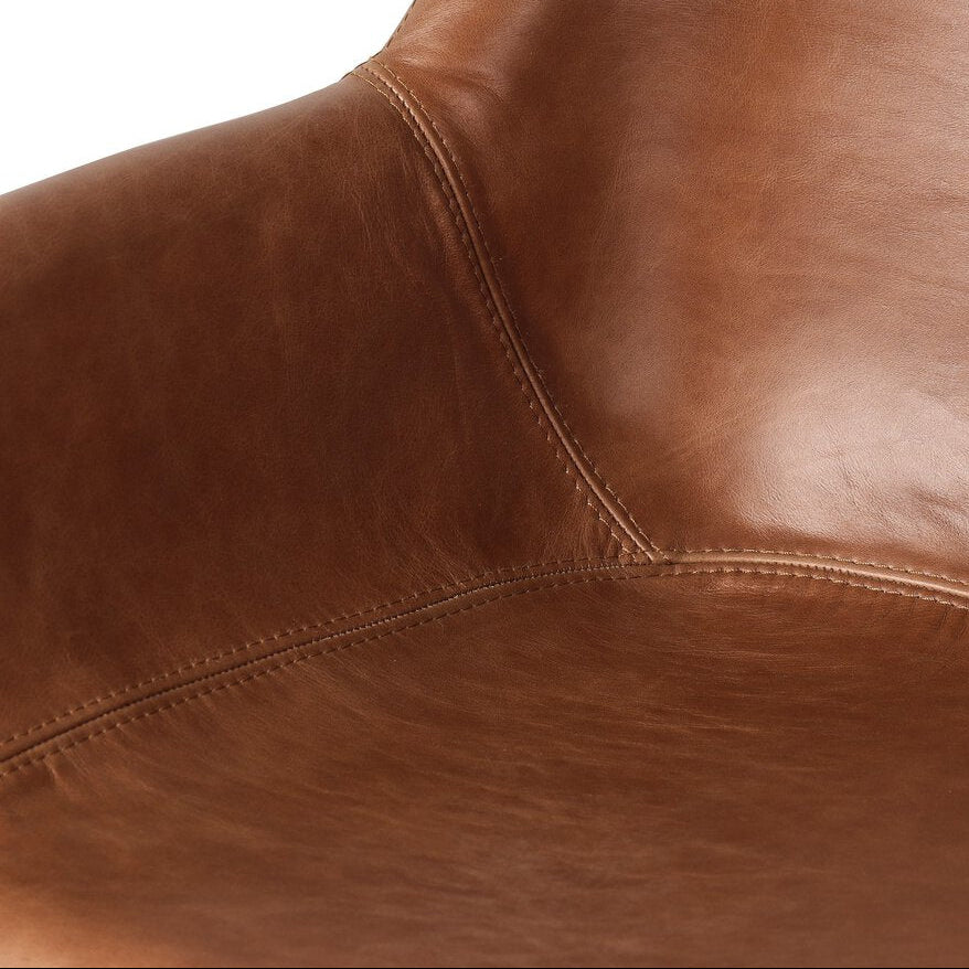 Four Hands Premium Grain Leather Hannah Swivel Counter Stool FFW-1121