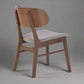 Set of 4 HOFT Emery Mid Century Oak Dining Chair Smoke & Walnut FFW258-394