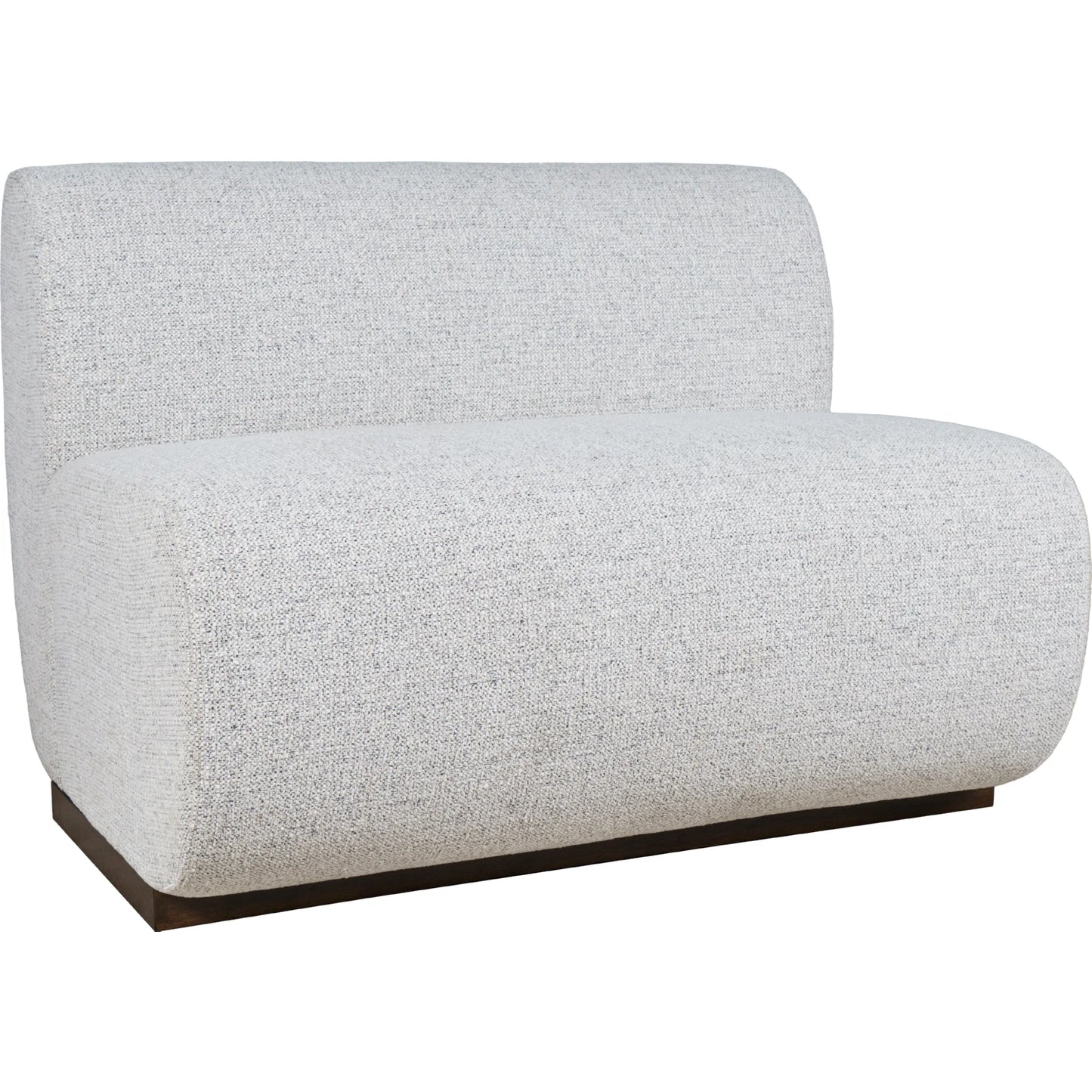 Bison  Modern Banquette Sectional Loveseat 2 Seat Bench w Grey Performance Fabric FFE-1535