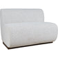 Bison  Modern Banquette Sectional Loveseat 2 Seat Bench w Grey Performance Fabric FFE-1535