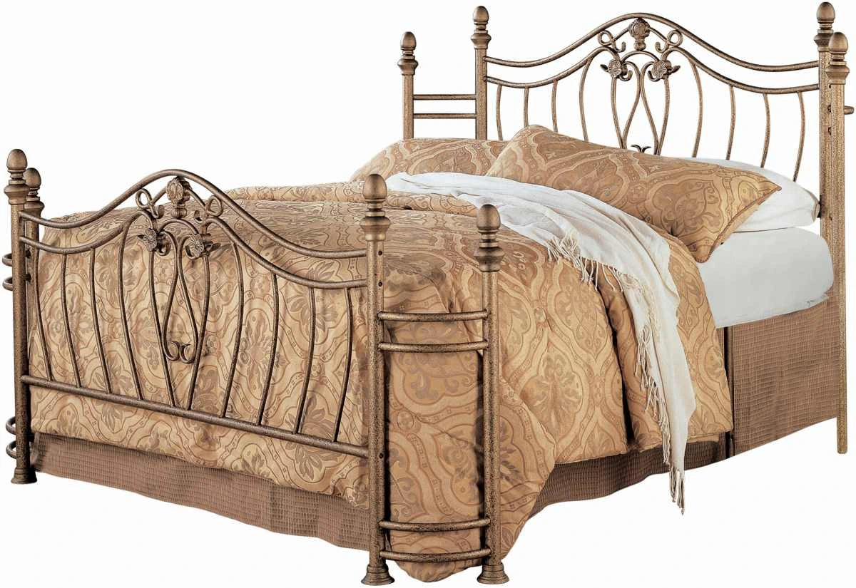 Coaster Sydney Queen Bed Frame Antique Brushed Gold FFE258-86