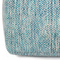Nate Boho Square Pouf in Patterned Teal Melange Cotton (2 avail) FFW-852