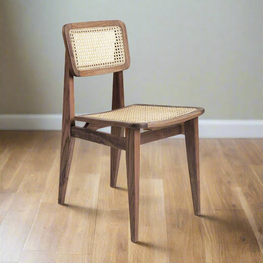 Gubi C-Chair Dining Chair American Walnut Oiled w French Cane FFE258-178