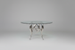60" Round Glass Top Design Master Pace Sculptural Dining Table LB-2