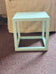 Small Square Table with Light Blue Metal Frame HR9