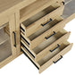 70" Contemporary Media Console w/Tempered Glass Doors, Drawers and Shelves FFW-1386