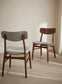 Hoft Home Set of 2 Amara Dining Chairs - Smoke & Walnut (3 sets avail) FFE-1579