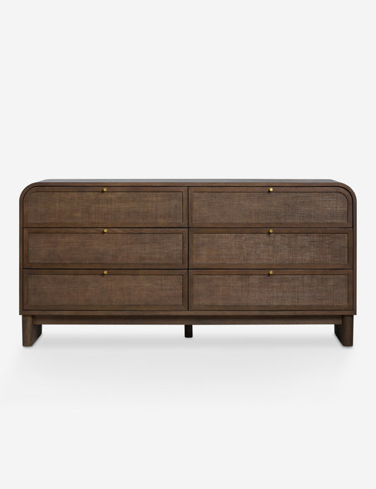 Lulu & Georgia Suzette Smoke Oak Wide 6 Drawer Dresser FFE-816
