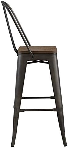 Modway Promenade Metal Kitchen Bar Stool in Brown FFE258-123