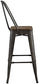 Modway Promenade Metal Kitchen Bar Stool in Brown FFE258-123