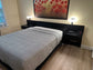 Copeland Furniture Moduluxe Platform Black Queen Bed w attached Nightstands LB-4
