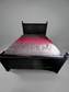 RH Restoration Hardware Black 3 Panel Blaine Queen Size Bed MB244-1