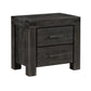 Modus Meadow Solid Wood Two Drawer Nightstand in Graphite 10 FFE-1484