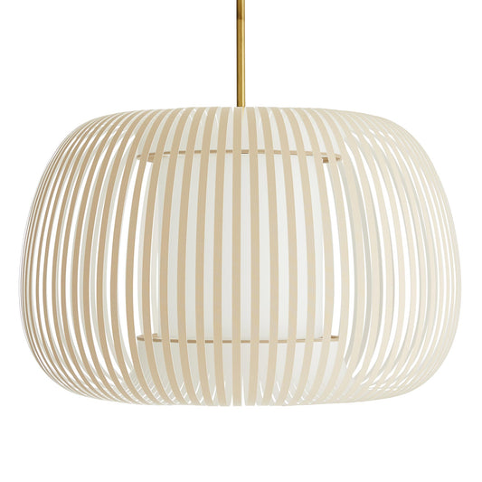 AH Home Mia Beige Microfiber Pendant Chandelier Light FFE-1542